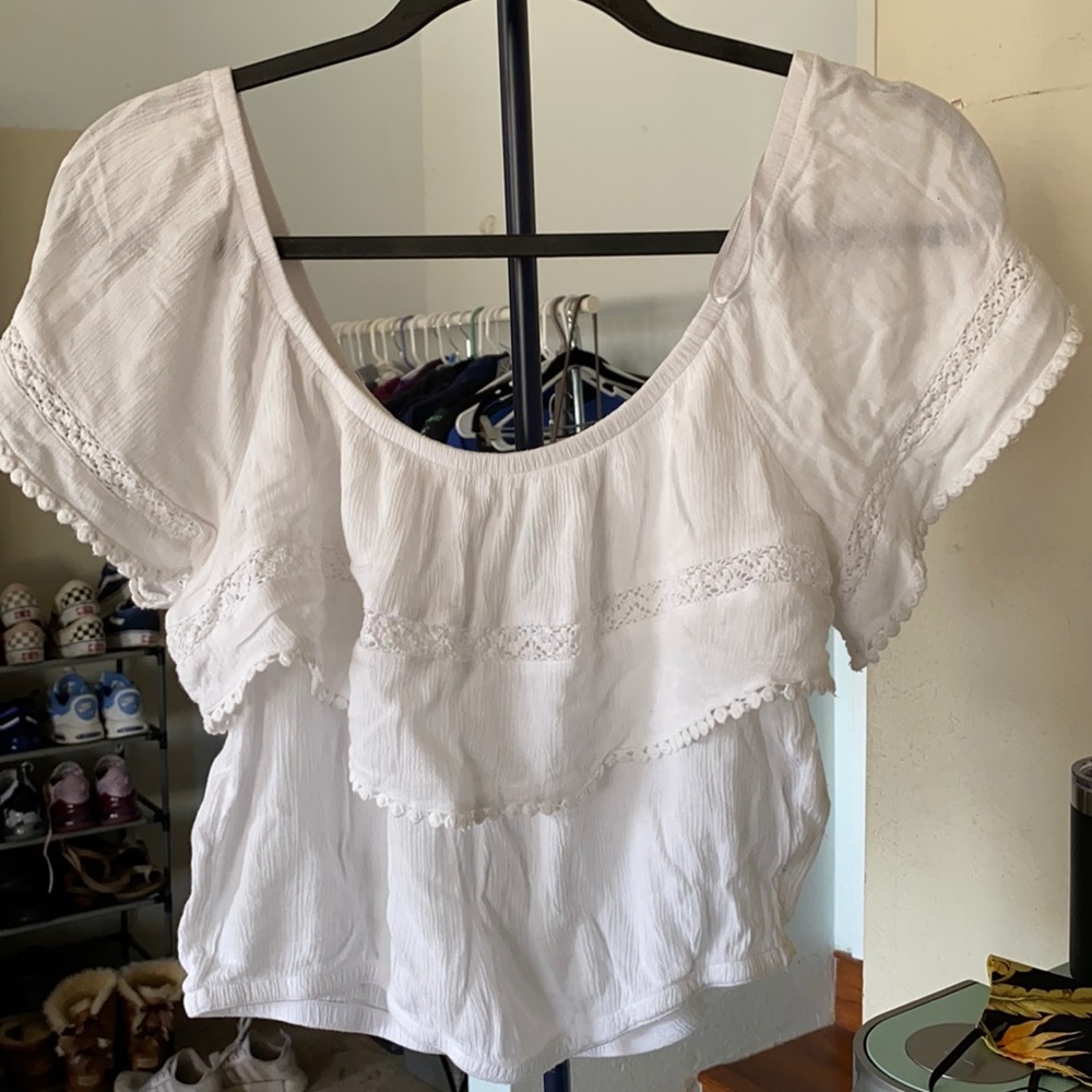 White crop top